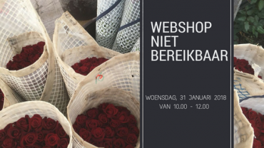 31 januari webshop voor 2 uren gesloten